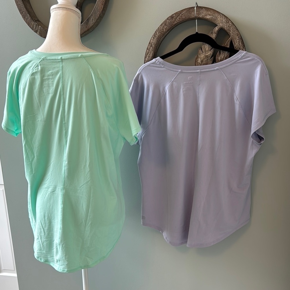 All in Motion Green and Purple Short Sleeve Tee - Picture 2 of 3